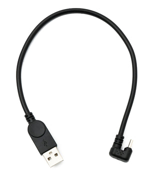 SYSTEM-S USB 3.1 Kabel 30 cm Typ C Stecker zu 2.0 A Stecker 180° U Turn Winkel Adapter