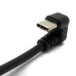 SYSTEM-S USB 3.1 Kabel 30 cm Typ C Stecker zu 2.0 A Stecker 180° U Turn Winkel Adapter