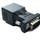 SYSTEM-S Ethernet VGA over IP Konverter 2x VGA Stecker zu LAN RJ45 Buchse 20m Reichweite