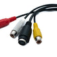 SYSTEM-S 2 in 1 VGA Kabel 20 cm Stecker zu S-Video Buchse & Cinch 3 RCA Composite Buchse