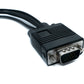 SYSTEM-S 2 in 1 VGA Kabel 20 cm Stecker zu S-Video Buchse & Cinch 3 RCA Composite Buchse