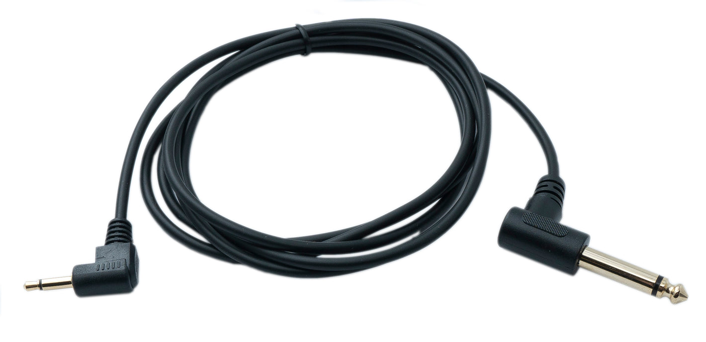 SYSTEM-S Audio Kabel 180 cm Mono TS 6.35 mm Klinke Stecker zu 3,5 mm Stecker Winkel