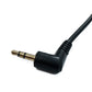 SYSTEM-S Audio Klinke Kabel 180 cm 3,5 mm TRS Stecker zu Stecker Winkel AUX Schwarz