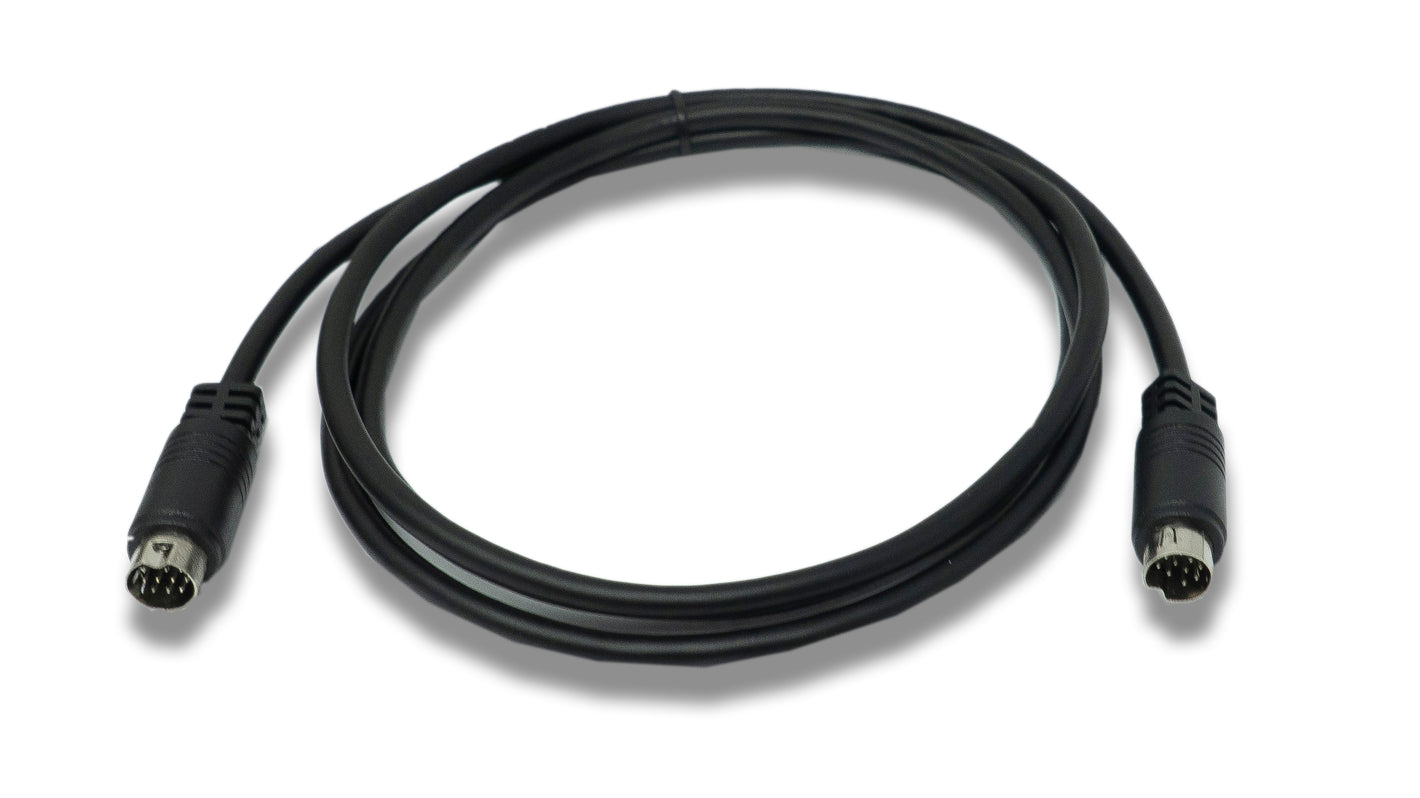 SYSTEM-S S-Video Kabel 150 cm Din 10 Pin Stecker zu Stecker in Schwarz