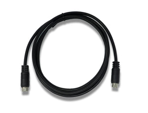SYSTEM-S S-Video Kabel 150 cm Din 10 Pin Stecker zu Stecker in Schwarz