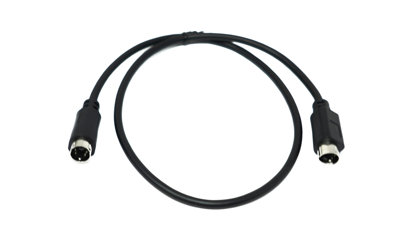 SYSTEM-S S-Video Kabel 50 cm Din 4 Pin Stecker zu Stecker in Schwarz
