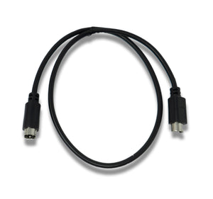 SYSTEM-S S-Video Kabel 50 cm Din 4 Pin Stecker zu Stecker in Schwarz