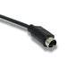 SYSTEM-S S-Video Kabel 50 cm Din 4 Pin Stecker zu Stecker in Schwarz