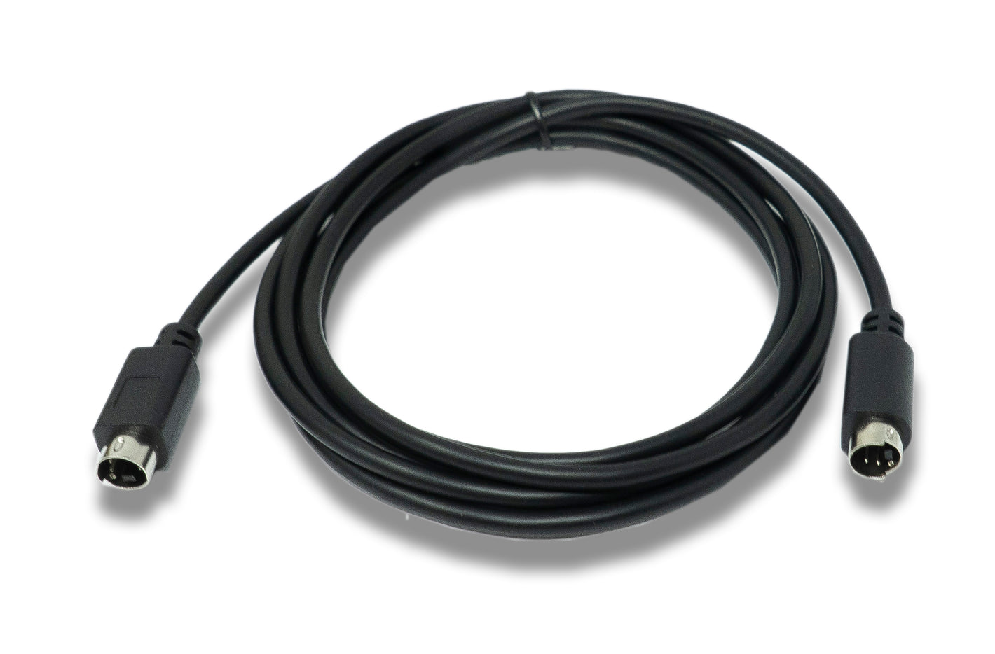 SYSTEM-S S-Video Kabel 180 cm Din 4 Pin Stecker zu Stecker in Schwarz