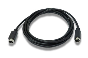 SYSTEM-S S-Video Kabel 3 m Din 4 Pin Stecker zu Stecker in Schwarz