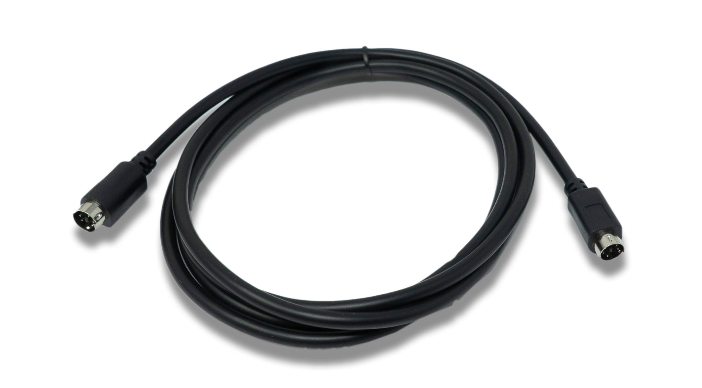 SYSTEM-S S-Video Kabel 180 cm Din 5 Pin Stecker zu Stecker in Schwarz