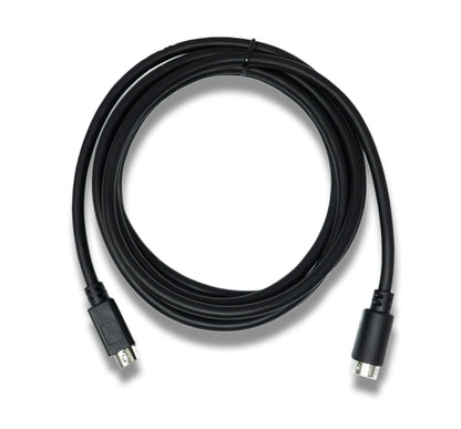 SYSTEM-S S-Video Kabel 180 cm Din 6 Pin Stecker zu Stecker in Schwarz