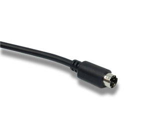 SYSTEM-S S-Video Kabel 180 cm Din 6 Pin Stecker zu Stecker in Schwarz