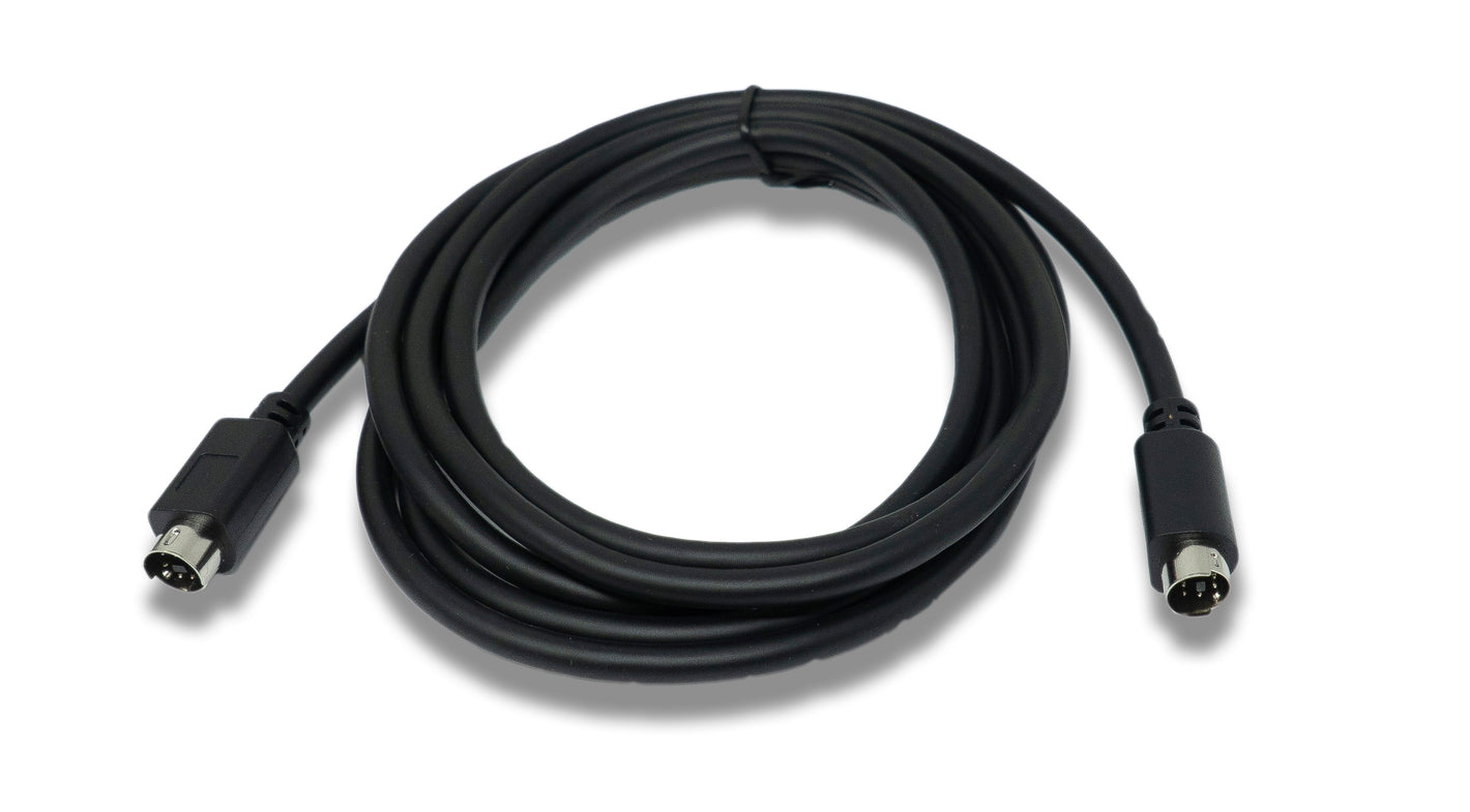 SYSTEM-S S-Video Kabel 180 cm Din 7 Pin Stecker zu Stecker in Schwarz