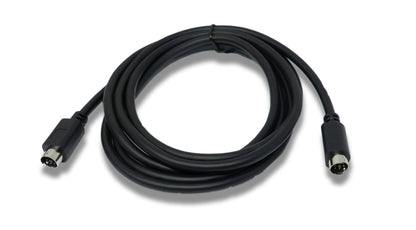 SYSTEM-S S-Video Kabel 180 cm Din 7 Pin Stecker zu Stecker in Schwarz