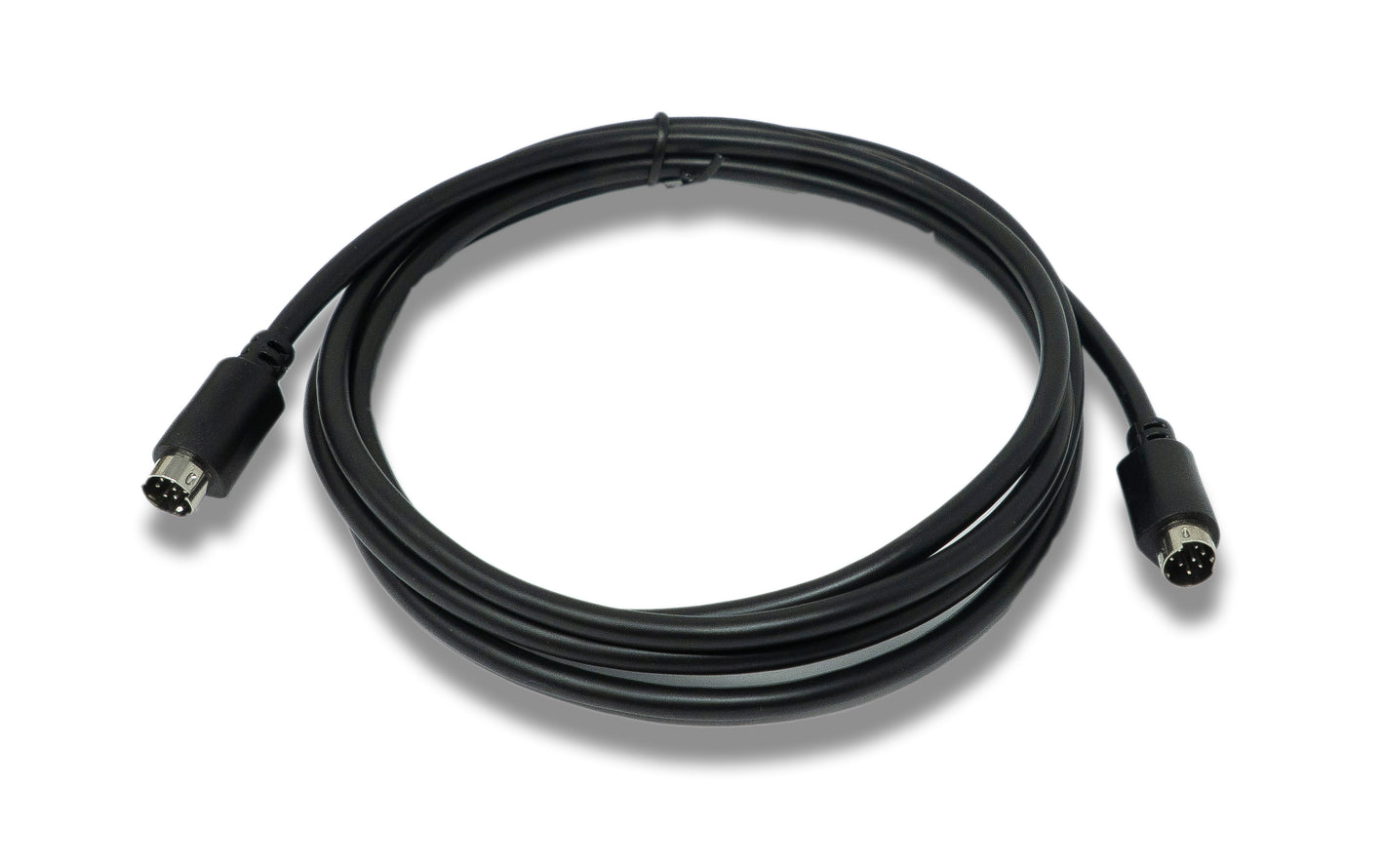 SYSTEM-S S-Video Kabel 180 cm Din 8 Pin Stecker zu Stecker in Schwarz