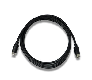 SYSTEM-S S-Video Kabel 180 cm Din 8 Pin Stecker zu Stecker in Schwarz