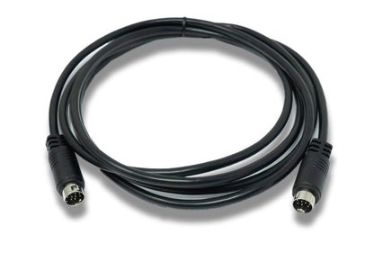 SYSTEM-S S-Video Kabel 180 cm Din 9 Pin Stecker zu Stecker in Schwarz