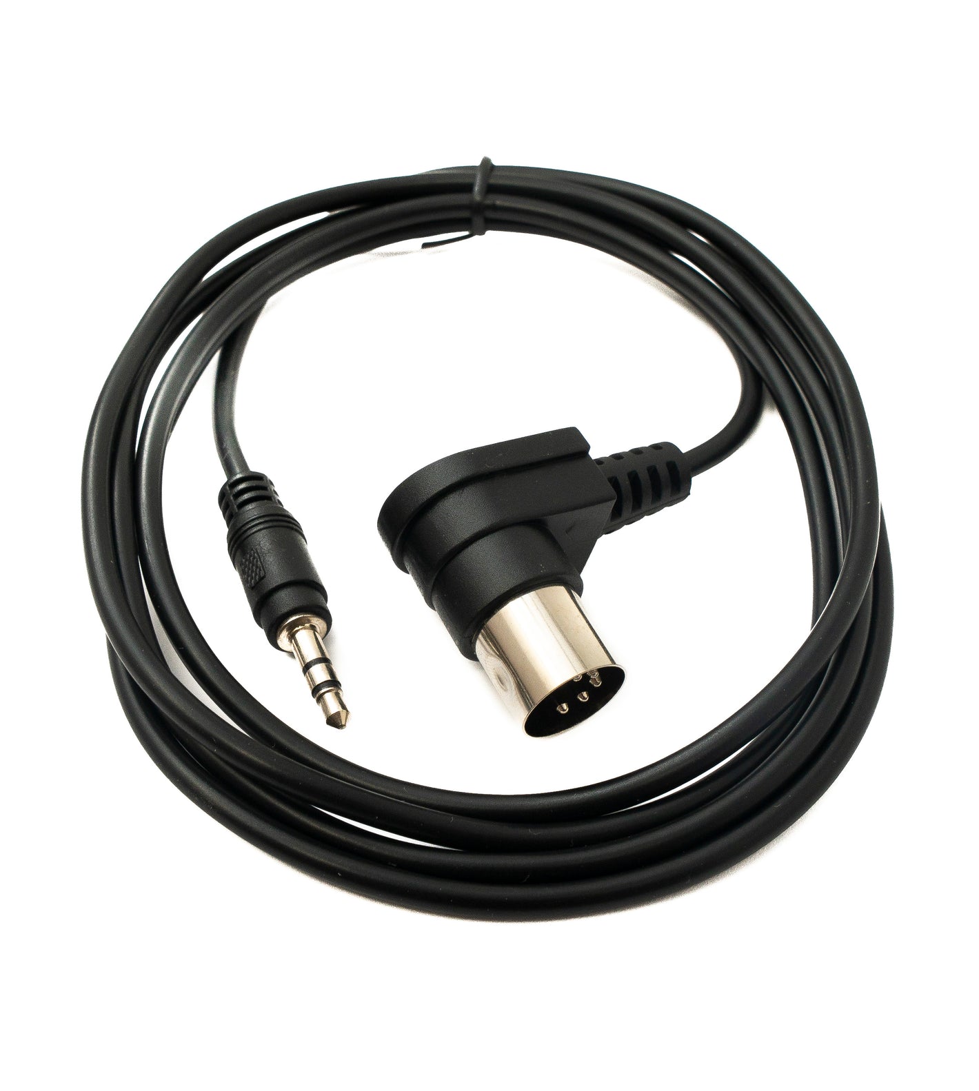 SYSTEM-S MIDI Kabel 150 cm Din 5 Pin Stecker zu 3,5 mm Klinke Stecker AUX Winkel