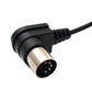 SYSTEM-S MIDI Kabel 3 m Din 5 Pin Stecker zu 3,5 mm Klinke Stecker AUX Winkel