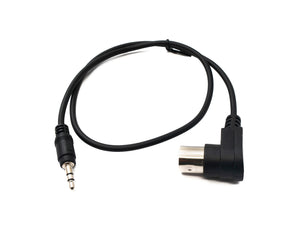 SYSTEM-S MIDI Kabel 50 cm Din 5 Pin Stecker zu 3,5 mm Klinke Stecker AUX Winkel