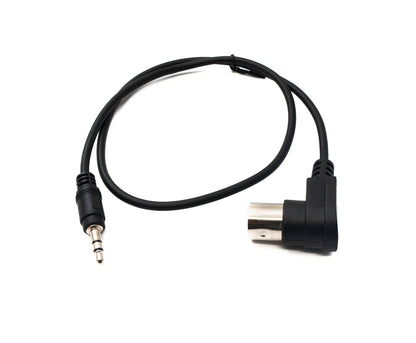 SYSTEM-S MIDI Kabel 50 cm Din 5 Pin Stecker zu 3,5 mm Klinke Stecker AUX Winkel
