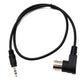 SYSTEM-S MIDI Kabel 50 cm Din 5 Pin Stecker zu 3,5 mm Klinke Stecker AUX Winkel