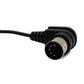 SYSTEM-S MIDI Kabel 50 cm Din 5 Pin Stecker zu 3,5 mm Klinke Stecker AUX Winkel