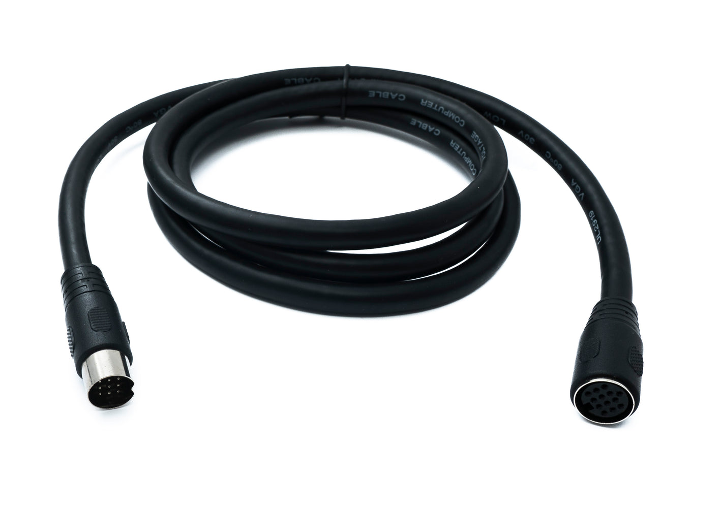 SYSTEM-S S-Video Kabel 150 cm Din 13 Pin Stecker zu Buchse in Schwarz