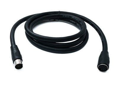 SYSTEM-S S-Video Kabel 150 cm Din 13 Pin Stecker zu Buchse in Schwarz