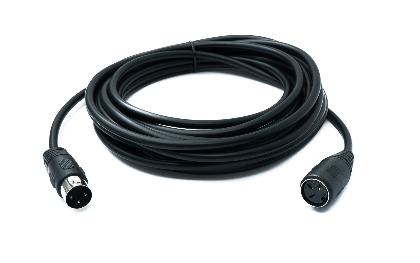 SYSTEM-S S-Video Kabel 5 m Din 3 Pin Stecker zu Buchse in Schwarz