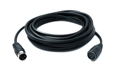 SYSTEM-S S-Video Kabel 5 m Din 3 Pin Stecker zu Buchse in Schwarz