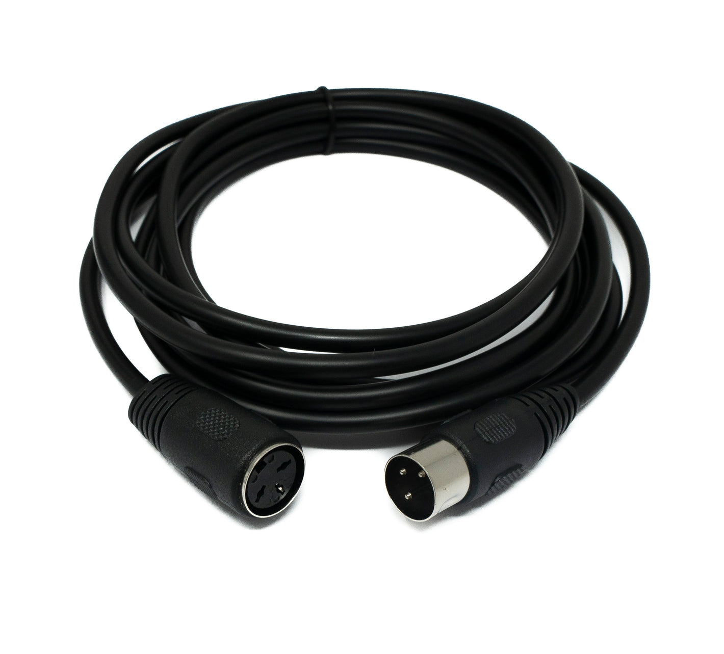 SYSTEM-S S-Video Kabel 3 m Din 3 Pin Stecker zu Buchse in Schwarz