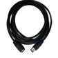 SYSTEM-S S-Video Kabel 3 m Din 3 Pin Stecker zu Buchse in Schwarz
