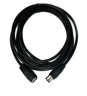 SYSTEM-S S-Video Kabel 3 m Din 3 Pin Stecker zu Buchse in Schwarz