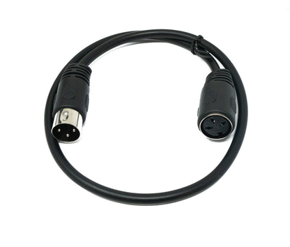 SYSTEM-S S-Video Kabel 50 cm Din 3 Pin Stecker zu Buchse in Schwarz