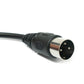 SYSTEM-S S-Video Kabel 50 cm Din 3 Pin Stecker zu Buchse in Schwarz