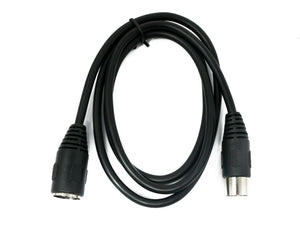 SYSTEM-S S-Video Kabel 100 cm Din 4 Pin Stecker zu Buchse in Schwarz