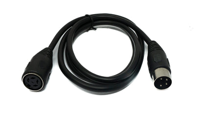 SYSTEM-S S-Video Kabel 300 cm Din 4 Pin Stecker zu Buchse in Schwarz