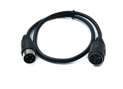 SYSTEM-S S-Video Kabel 50 cm Din 4 Pin Stecker zu Buchse in Schwarz