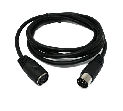 SYSTEM-S S-Video cable 150 cm DIN 6-pin male to female in black