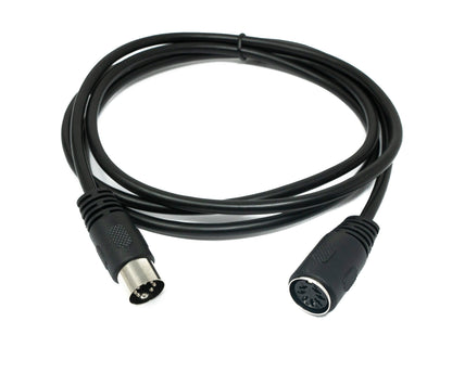 SYSTEM-S S-Video cable 150 cm DIN 7 pin male to female in black