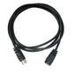 SYSTEM-S S-Video cable 150 cm DIN 7 pin male to female in black
