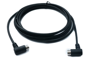 SYSTEM-S S-Video Kabel 3 m Din 4 Pin Stecker zu Stecker Dual Winkel