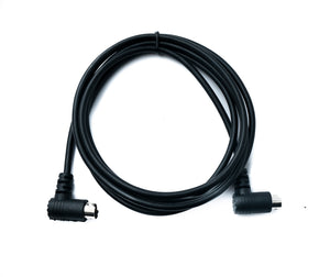 SYSTEM-S S-Video Kabel 50 cm Din 4 Pin Stecker zu Stecker Dual Winkel