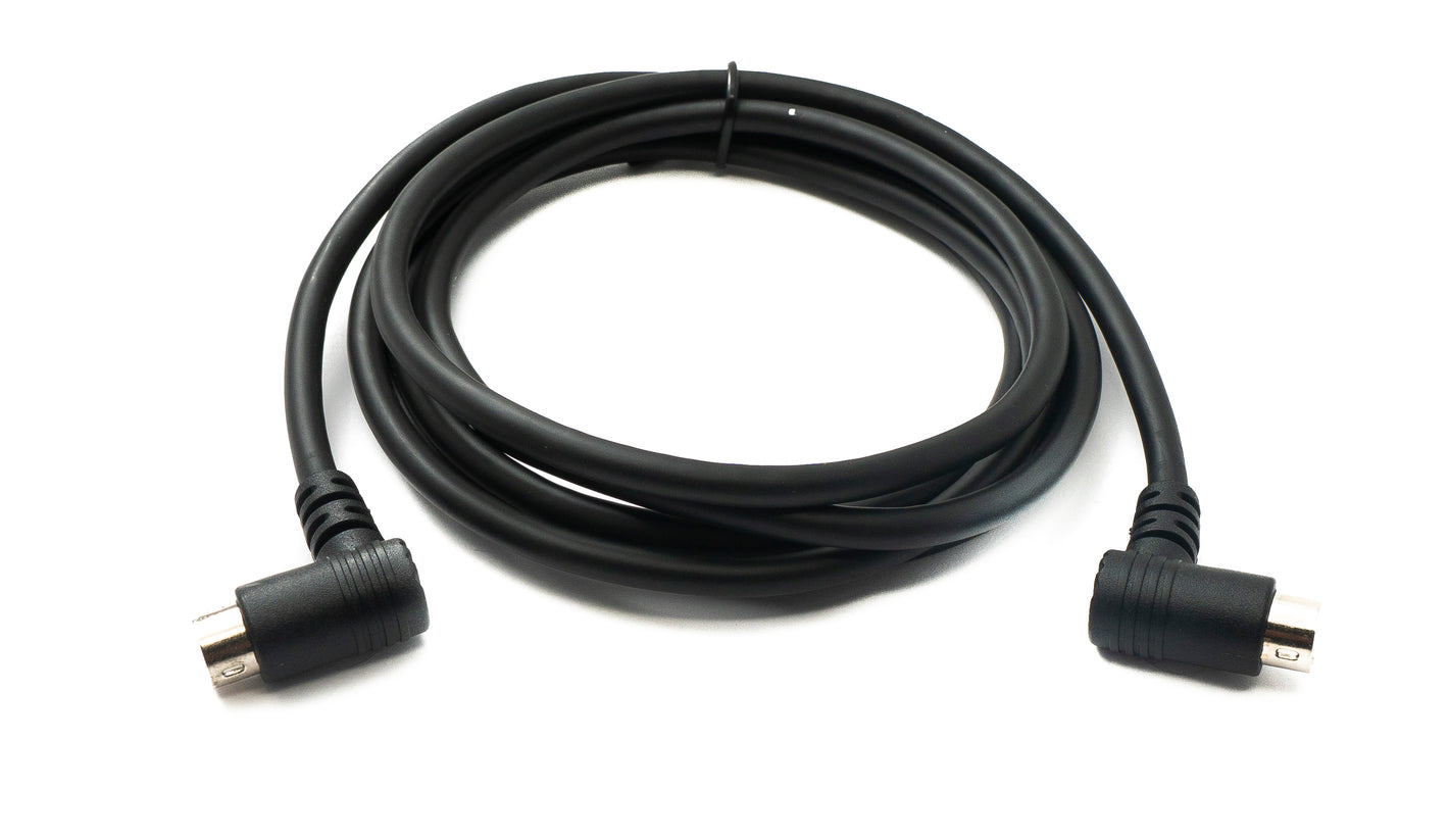 SYSTEM-S S-Video Kabel 180 cm Din 7 Pin Stecker zu Stecker Dual Winkel