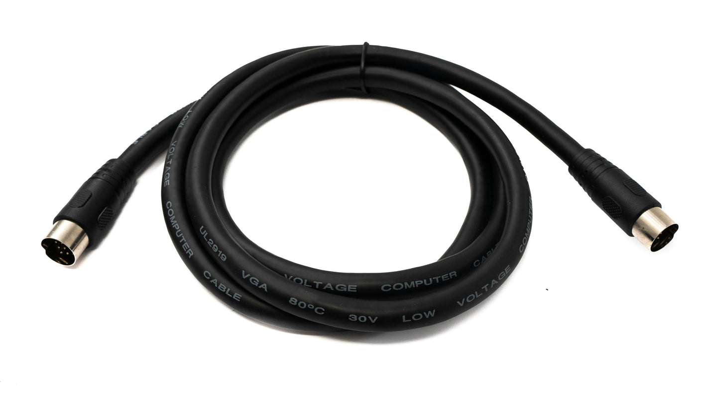 SYSTEM-S S-Video Kabel 150 cm Din 13 Pin Stecker zu Stecker Schwarz