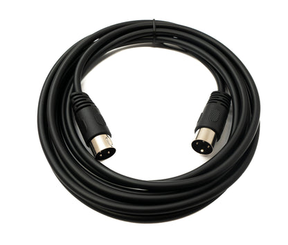 SYSTEM-S S-Video Kabel 3 m Din 3 Pin Stecker zu Stecker Schwarz