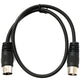 SYSTEM-S S-Video Kabel 50 cm Din 3 Pin Stecker zu Stecker Schwarz