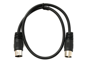 SYSTEM-S S-Video Kabel 50 cm Din 3 Pin Stecker zu Stecker Schwarz
